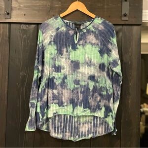 Calvin Klein Jeans Blue and Green Women's Top